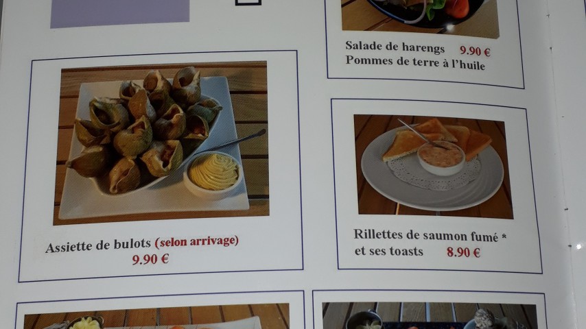 Image de présentation de l'établissement Restaurant Les Mouettes — Menu pour déficience visuelle, auditive et mentale